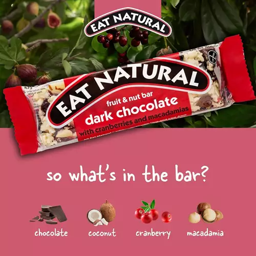 Eat Natural Dark Chocolate Fruit & Nut Gluten Free Bar 40G (Pack 12 X 40G) - 0401378