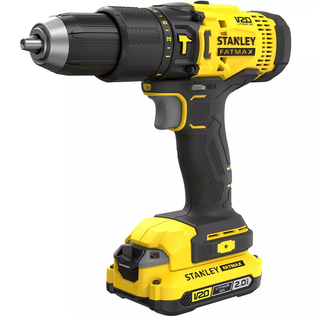 Stanley Fatmax SFMCD711D21-GB Drill 1500 Rpm Keyless Black Yellow