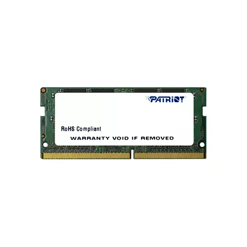 Patriot Memory Signature Line PSD44G240082S. Component for: Laptop Internal memory: 4 GB Memory layout (modules x size): 1 x 4 GB Internal memory type: DDR4 Memory clock speed: 2400 MHz Memory form factor: 260-pin SO-DIMM CAS latency: 17