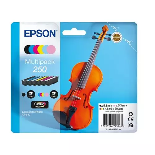 Epson 250 Violin Claria Photo HD ink cartridge 6 pc(s) Original Black Cyan Light Cyan Light magenta Magenta White