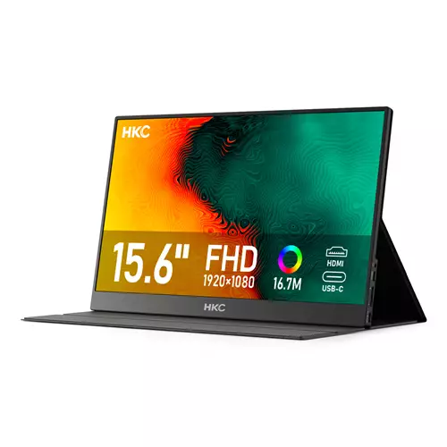 HKC V16 portable TV/monitor Portable monitor Black 39.6 cm (15.6") 1920 x 1080 pixels