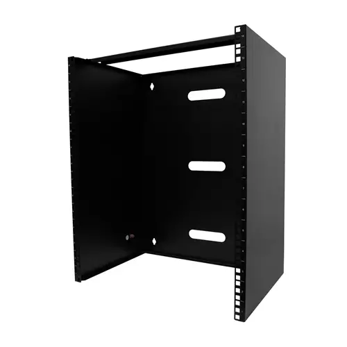 StarTech.com 14U Wall Mount Network Rack - 14 Inch Deep (Low Profile) - 19" Patch Panel Bracket for Shallow Server IT Equipment Network Switches - 77lbs/35kg Weight Cap. Black