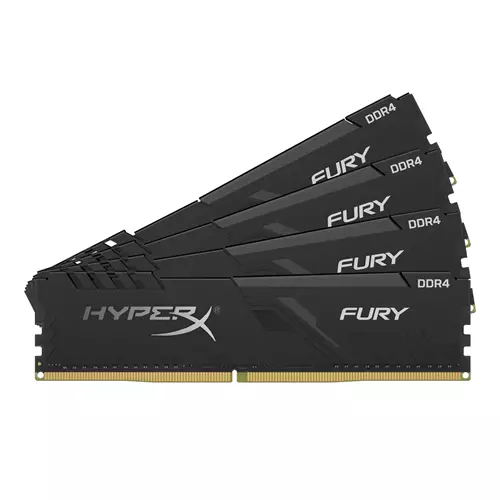 HyperX FURY HX436C17FB3K4/32. Component for: PC/Server Internal memory: 32 GB Memory layout (modules x size): 4 x 8 GB Internal memory type: DDR4 Memory clock speed: 3600 MHz Memory form factor: 288-pin DIMM CAS latency: 17