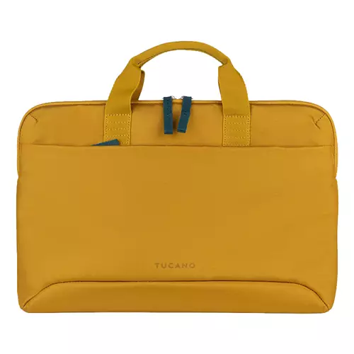 Tucano SMILZA MacBook Air 13" (before 2018) MacBook Pro 13" (2016-2020) MacBook Air 13" (2018-2020) MacBook Air 15" (2023) Laptop 14" Purse case super slim Yellow Messenger case 38.1 cm (15") Shoulder strap