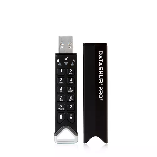 iStorage datAshur PRO2 32 GB | Secure Flash Drive | FIPS 140-2 Level 3 Certified | AES-XTS 256-bit hardware encryption | Password protected | Dust/Water-Resistant |