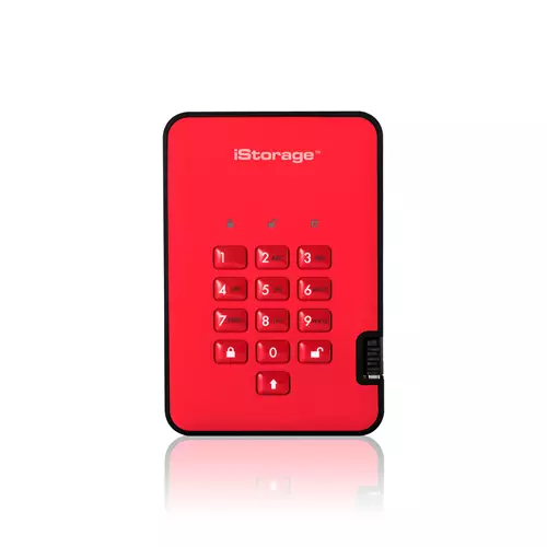 iStorage diskAshur SSD 128GB Red | Secure Portable Solid State Drive |AES-XTS 256-bit Hardware Encryption | PIN protected | OS & Platform Independent | TAA Compliant |Brute force hack defence | Dust/Water Resistant