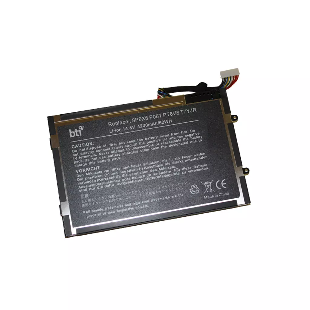 Bti 63Wh 4 Cell PT6V8 Compatible Battery For Dell Aleinware M14X Alienware M14X R2 Alienware M14X R1 Alienware M14X Alienware M11X R3