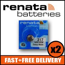 2 x Renata 317 Watch Battery 1.55v SR516SW  Official Renata Watch
