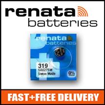 1 x Renata 319 Watch Battery 1.55v SR527SW  Official Renata Watch