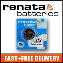 1 x Renata 370 Watch Battery 1.55v SR920W  Official Renata Watch