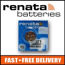 1 x Renata 371 Watch Battery 1.55v SR920SW  Official Renata Watch