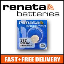1 x Renata 377 Watch Battery 1.55v SR626SW  Official Renata Watch