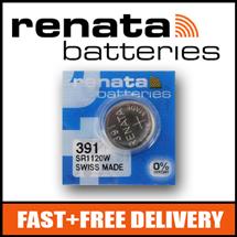 1 x Renata 391 Watch Battery 1.55v SR1120W  Official Renata Watch