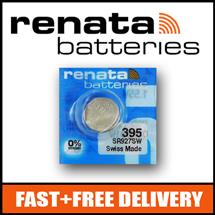 1 x Renata 395 Watch Battery 1.55v SR927SW  Official Renata Watch