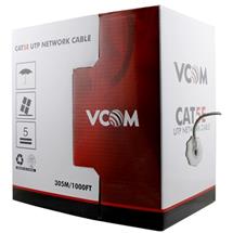 VCOM CAT5e UTP 305m Black Retail Packaged Reel Box 24AWG 4 Pairs Solid