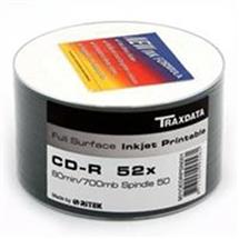 Ritek Traxdata CD-R 52X 50PK FULL FACE PRINT | In Stock