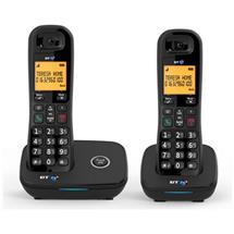 British Telecom BT 1200 Twin DECT telephone Black Caller ID
