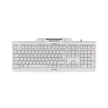 CHERRY KC 1000 SC Corded Smartcard Keyboard, Light Grey, USB (AZERTY