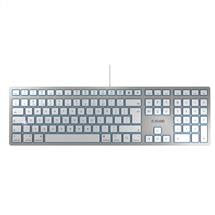 CHERRY KC 6000 SLIM FOR MAC Corded Keyboard, Silver/White, USB (AZERTY