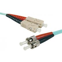 Hypertec 391791-HY fibre optic cable 0.5 m SC ST OM3 Aqua colour