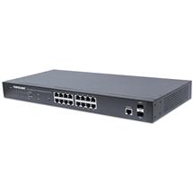 Intellinet 16Port Gigabit Ethernet PoE+ WebManaged Switch with 2 SFP