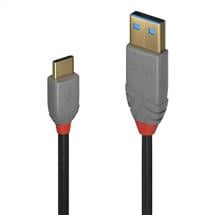 Lindy 36888 USB cable 3 m USB 2.0 USB A USB C Black, Grey