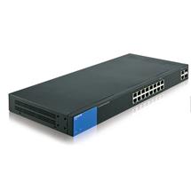 Linksys LGS318P Managed Gigabit Ethernet (10/100/1000) Black, Blue