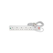 Mercury 429.850UK power extension Indoor 5 m 6 AC outlet(s) White
