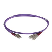 NENCO 1M FIBER OPTIC CABLE 50/125 fibre optic cable LC SC OM4 Violet