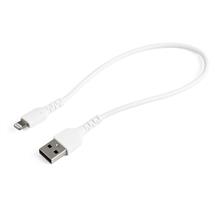 StarTech.com 30cm Durable USB A to Lightning Cable  White USB Type A