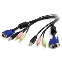 StarTech.com 6 ft 4in1 USB VGA KVM Switch Cable with Audio and