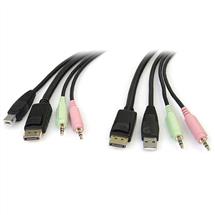 StarTech.com 6ft 4in1 USB DisplayPort KVM Switch Cable w/ Audio &