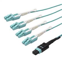 StarTech.com MPO/MTP to LC Breakout Cable  PlenumRated  OM3, 40Gb