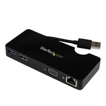 StarTech.com Travel Docking Station for Laptops  HDMI or VGA  USB