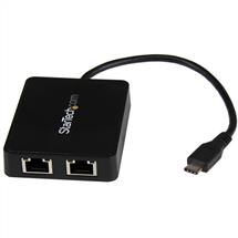 StarTech.com USBC to Dual Gigabit Ethernet Adapter with USB (TypeA)