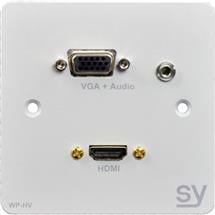 SY Electronics SY-WP-HV-BW socket-outlet HDMI + VGA + 3.5mm White