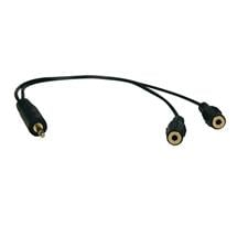 Tripp Lite P313001 3.5mm Mini Stereo Cable adapter Y Splitter for